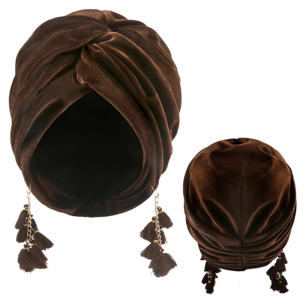 3654 Turban,Cozy Polyester Velvet Turban Hats,Indian Turbans Hats Head